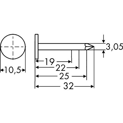 Dachpappnägel B-IX 3,05x32 mm feuerverzinkt